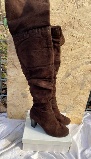 Stivali alti sopra ginocchio marroni