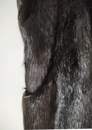 Chaleco Piel Vintage Suave Negro/Marrón