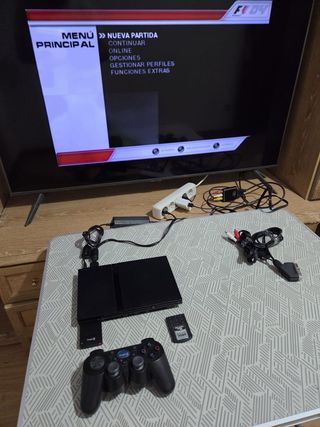 Play Station 2 PS2 Slim completa funcionando