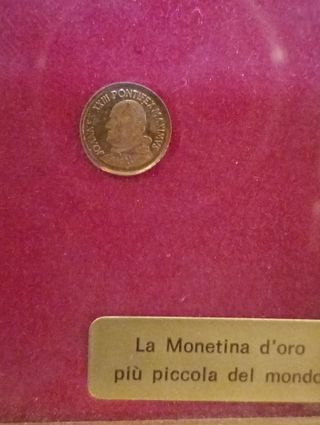 Quadretto La monetina più piccola al mondo