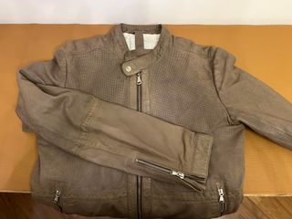 Giacca Conbipel Pelle S Beige Traforata