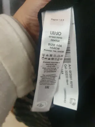 Liu Jo Abito 14 anni nero inserti ecopelle