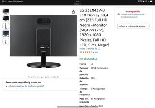 Monitor LG 23 Full HD 1929x1080