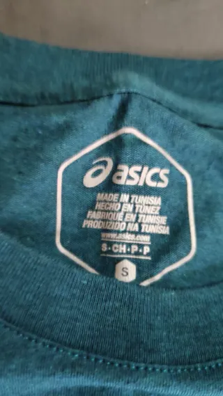 Camiseta Asics Azul/Verde 12 años
