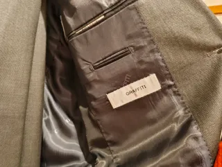 Traje de chaqueta italiano GRAFFITI gris Talla 52