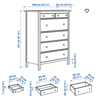 Cómoda HEMNES 6 cajones