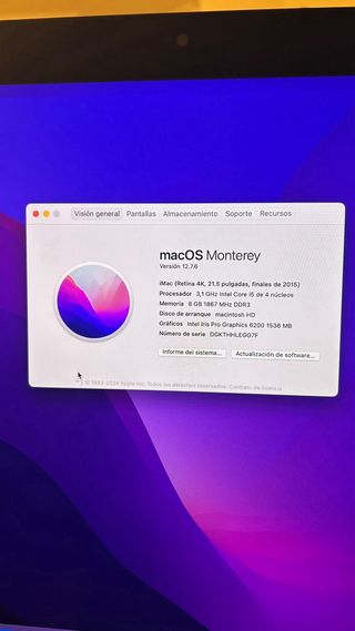 iMac Retina 4K 21.5 Plata