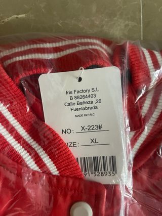 Chaqueta Americana Roja y Blanca Talla XL