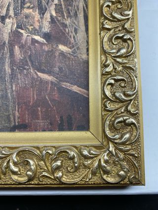 Pintura marinera barcos de pesca enmarcada