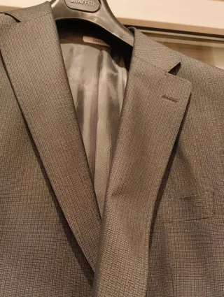 Traje de chaqueta italiano Graffiti gris Talla L