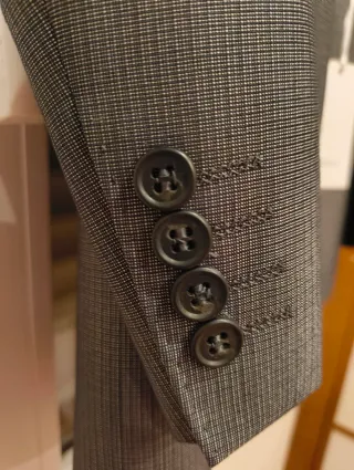 Traje de chaqueta italiano Graffiti gris Talla L