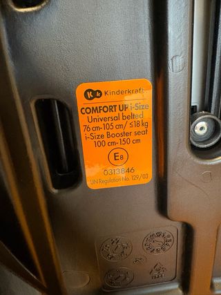 Seggiolino auto Kinderkraft rosa e grigio