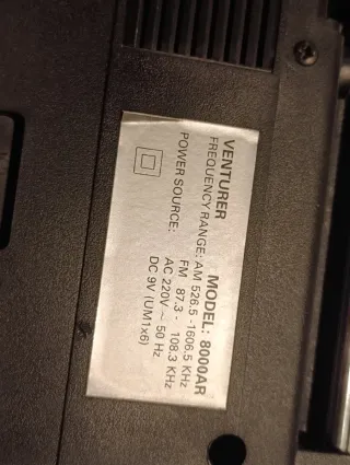 Radio Casete Venturer Negra