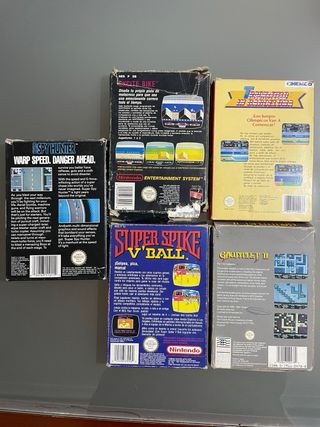 Lote 5 Juegos Nintendo NES: Excite Bike, Spy Hunte