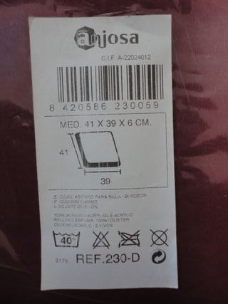 JUEGO 3 COJINES BURDEOS