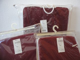 JUEGO 3 COJINES BURDEOS