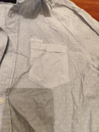 Camisa Guess Azul Estampada