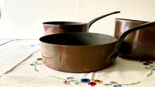 cazuelas cobre antiguo Precio unidad leer descripc