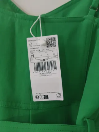 Mono verde esmeralda Mango Talla M