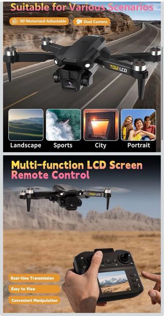 Dron Toladrone TD12 LCD Negro