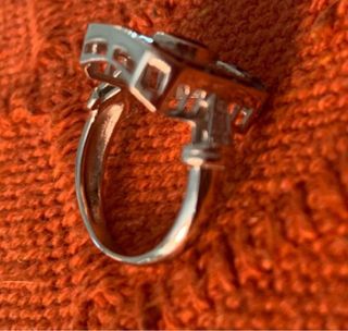 Anillo Oro Blanco 18k Zafiro y Diamantes