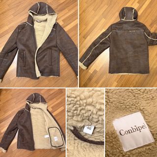 Parka Conbipel effetto pelle marrone tg 46