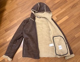 Parka Conbipel effetto pelle marrone tg 46