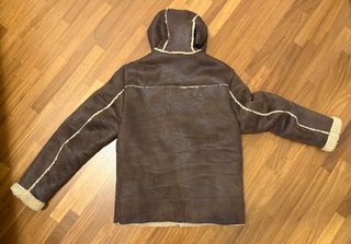 Parka Conbipel effetto pelle marrone tg 46