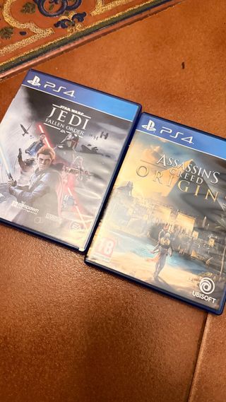 Lote 2 Juegos PS4: Star Wars Jedi, Assassin's Cree