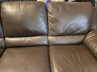 Sofá de piel Natuzzi marrón