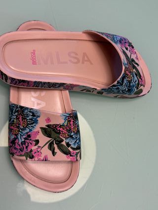 Ciabatte Melissa Floreali Rosa/Blu Tg.37