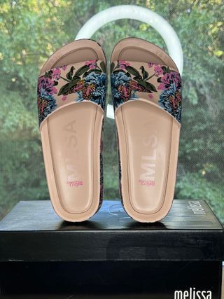 Ciabatte Melissa Floreali Rosa/Blu Tg.37