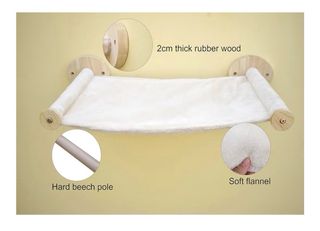 Hamaca para gatos de pared beige