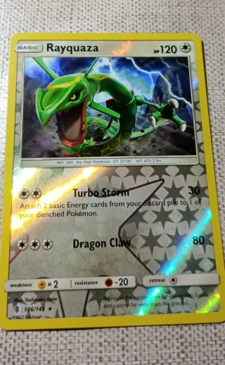 Carta Pokémon Rayquaza 106/145 Holo
