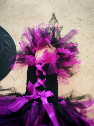 Disfraz Bruja Morado y Negro