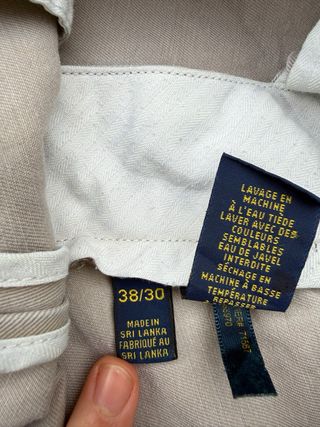 Pantalón Chino Ralph Lauren Beige Logo Polo