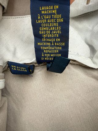 Pantalón Chino Ralph Lauren Beige Logo Polo