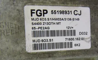 Centralita del Motor OPEL CORSA D 55198931CJ 7160016201 MJD603S1 MJD6O3S1