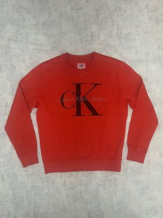 Sudadera Calvin Klein CK Jeans Roja | Vintage 90s