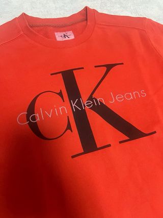 Sudadera Calvin Klein CK Jeans Roja | Vintage 90s