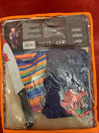 Disfraz Chucky Halloween Bebé Talla 12-24m