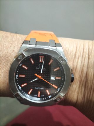 Reloj Jaguar Negro Naranja
