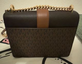Bolso Michael Kors Nuevo Marrón y Dorado