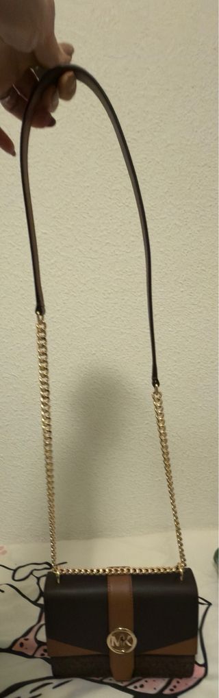 Bolso Michael Kors Nuevo Marrón y Dorado