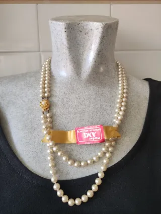 Collar de gemas naturales y perlas Mayorca