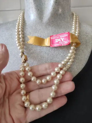 Collar de gemas naturales y perlas Mayorca