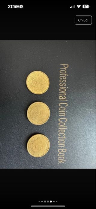 Moneta Vaticano 2 Euro 500 Lire 3-50 Cent