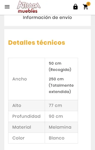 Mesa consola comedor extensible A ESTRENAR