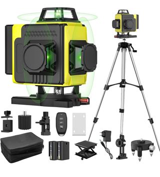 Nivel Láser 360° X 4 Verde Autonivelante