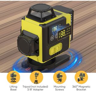 Nivel Láser 360° X 4 Verde Autonivelante